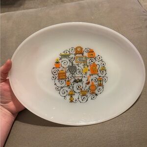 Anchor Hocking Fire-King Homestead pattern milk glass plate